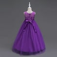 thumbnail image 5 of XBASW Big Kids Girls Lace Long Princess Dresses Toddler Formal Wedding Party Pageant Ball Gowns First Communion Puffy Tulle Dress for 3-14 Years, 5 of 8