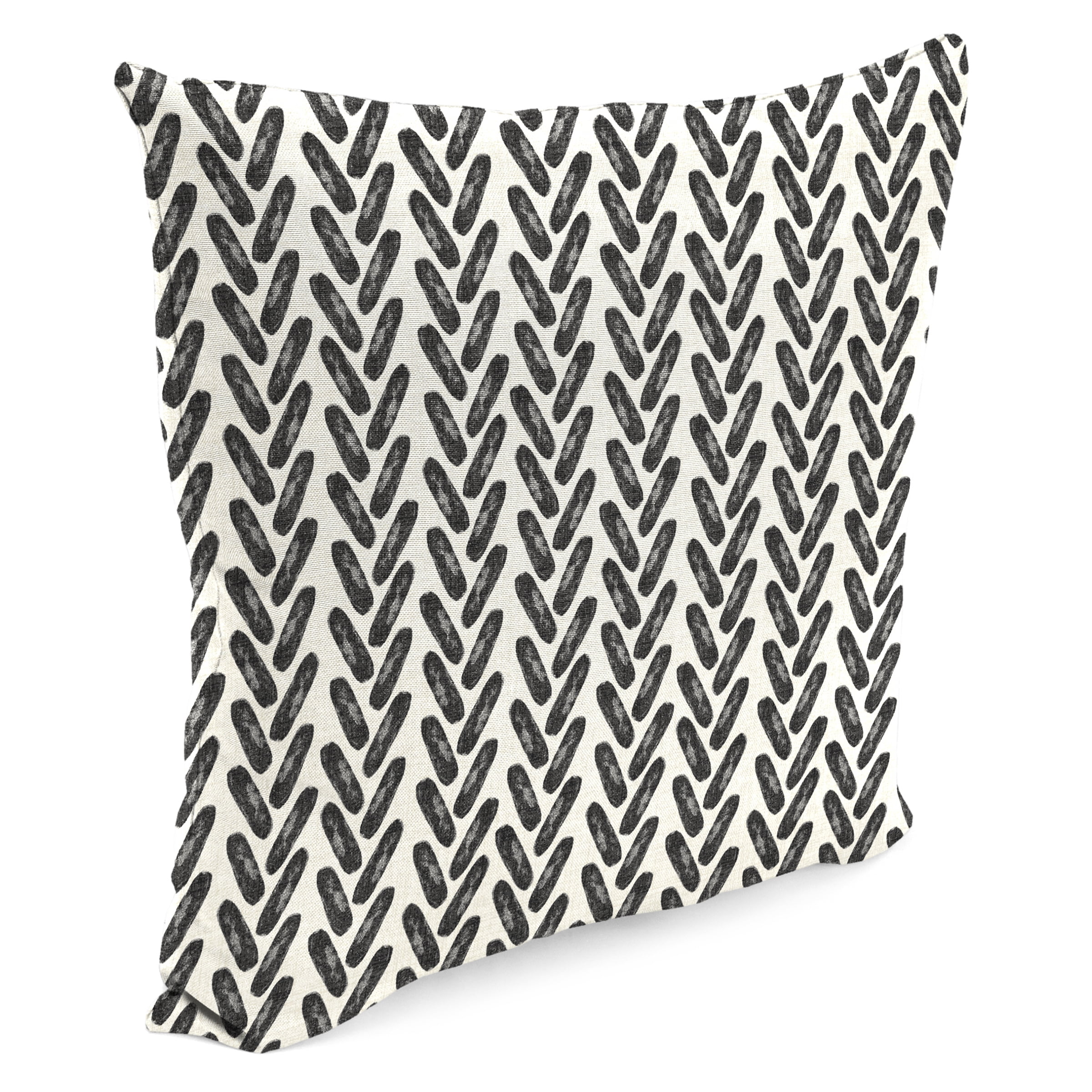 Jordan Manufacturing 16" x 16" Hatch Black Chevron Square Outdoor Throw Pillow (2 Pack)