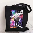 thumbnail image 1 of Bolso de mano de Anime japonés, bolsa de hombro de gran capacidad, reutilizable, Satoru Gojo, Jujutsu Kaisen, color negro, 1 of 5