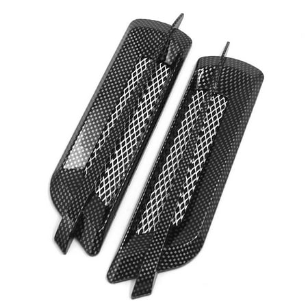 Cobalt Carbon Fiber Hoods - 2Pcs Carbon Fiber Pattern Car Air Flow Intake Grille Vent Cover Hood Sticker