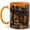 Orange, variant on Maison du Roman Bookshop 11oz Ceramic Mug, Paris Evening Library Coffee Cup, Reader Gift