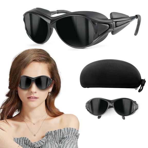 ANGAUSS Red Light Therapy Glasses, Eyes Protection for Tanning Goggles, IPL Laser Safety Glasses 200-2000nm, Eye Protection for Red Light Therapy