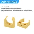 thumbnail image 4 of Uxcell 100Pack U-Shaped Water Pipe Clamps, PPR Pipe Clamps Clips Fit for 25mm/0.98" OD Water Pipes, Yellow, 4 of 6