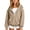 #A01-Khaki, variant on Abcomgle Girls Half Zip Hoodie 7-8 Oversized Long Sleeve Jackets for Teen Girls Cute Casual Fleece Girls Hoodies with Pockets