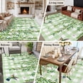 thumbnail image 6 of Area Rug 60×96in, Watercolor Spring Birds Leaves Floor Carpet Living Room Rug, Green White Plaid Non-Slip Welcome Mat Indoor Rugs for Bedroom Dining Room, 6 of 9