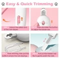 thumbnail image 2 of Oazouf Cat Nail Clippers with Adjustable Trimming Hole & Hidden Nail File, Safety Pet Claw Trimmer for Small Medium Cats Dogs Rabbits Birds, Pink, 2 of 9