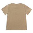 thumbnail image 4 of Povozer Girls Short Sleeve Tops Casual 18 Months-9 Years 2025 Girls Summer T Shirts Kids Casual Crewneck Short Sleeve Loose Basic Tee Tops for 3-4 Years,Khaki, 4 of 4