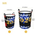 thumbnail image 5 of Balery Happy New Year 2024 (6) Round Laundry Basket with Handles Waterproof Freestanding Laundry Hamper for Clothes Toys in the Dorm and Family-Medium, 5 of 8