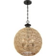 thumbnail image 6 of 3 Light Pendant 22.75 Inches High     -Traditional Installation Quoizel Lighting Qf4034pn, 6 of 9
