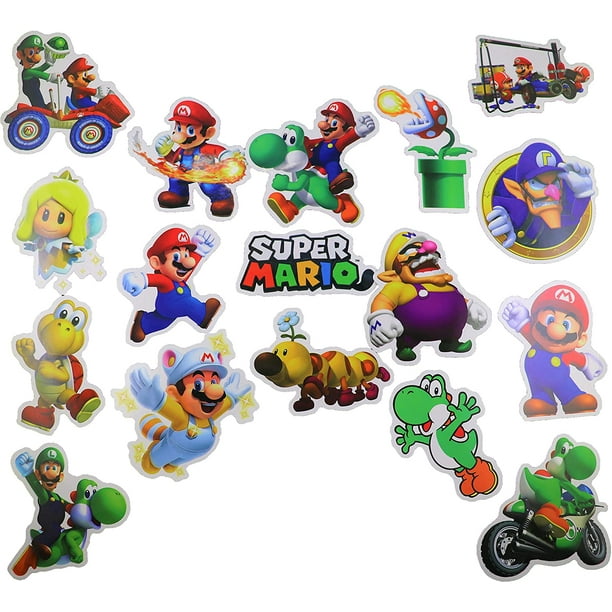 112pcs Super Mario Merchandise Stickers, Vinyl Sticker for Laptop Water  Bottle Guitar Bike Car Motorcycle Bumper Luggage Skateboard Graffiti, Cute 