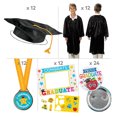 thumbnail image 2 of Fun Express Black Graduation Gown & Cap Set with Awards for 12, 2 of 2