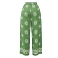 thumbnail image 6 of Cutuoiiu Women's Bohemian Print Wide Leg Pants Drawstring Elastic Waist with Pockets Flowy Casual Trousers for Beach Resort Gifts, 6 of 6