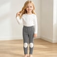 thumbnail image 5 of ATORRE Toddler Baby Girls Leggings Cute Striped Kneepad Design Unisex Baby Tights Pants Moisture Wicking Elastic Waist Full Length Leggings Pants Black 6-7 Years, 5 of 8