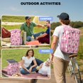 thumbnail image 4 of Travel Cooler Bag - Pink Halloween Ghosts with Boo Camping Beer Cooler Backpack with Bottle Opener- Waterproof Insulated Picnic Backpacks - Cooler Bag for Beach, 4 of 6