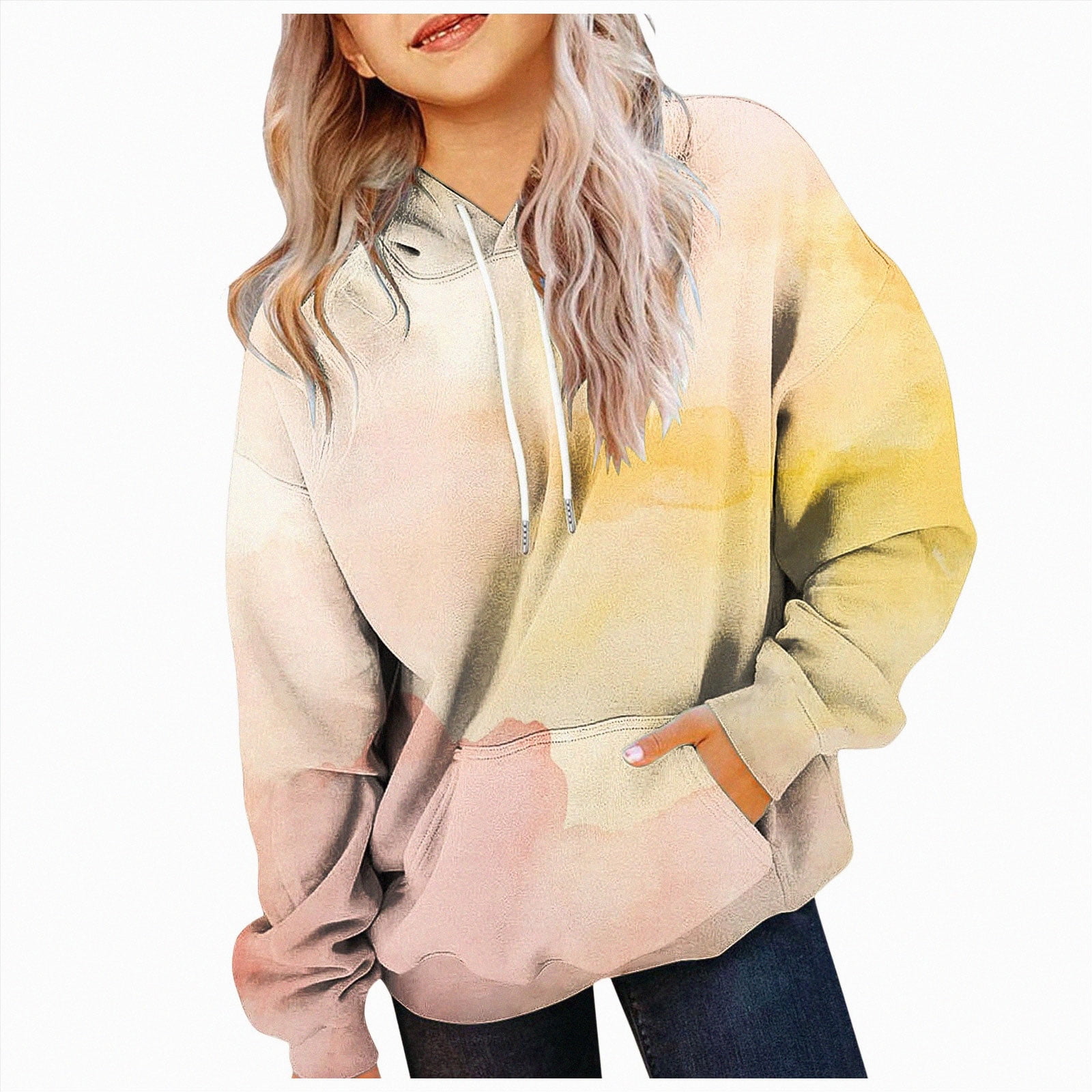 Kids Girl s Fall Winter Hoodies Warm Loose Hooded Sweatshirt Pullover With Pockets 2T 3T 4T 5T 6T 7T 8T Children Beige 5-6 Years