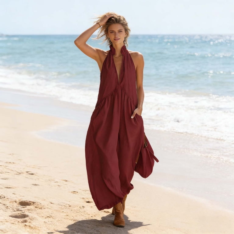 dresses with high waist Anastasia Drop Halter Maxi Dress LowStock:43730357387315 Color:Dark Red Bridal Party Asos Rose This breathtaking gown features
