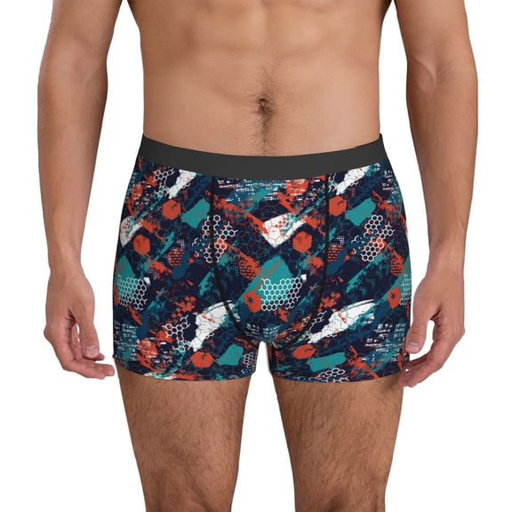 Mens Underwear Boxer Briefs - Graffiti_B Comfort Breathable men's boxer briefs with Flex Waistband