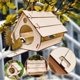 thumbnail image 1 of Kit de pajarera de madera DIY | Artesanía colgante de madera natural | Casa alimentadora personalizable sin pintar | Decoración de jardín al aire libre | Fácil montaje | 32x20cm | Incluye, 1 of 9
