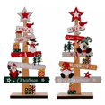 thumbnail image 2 of Árbol de Navidad de escritorio, Papá Noel, decoración de bricolaje, letreros navideños de madera, placa, regalos de fiesta de Año Nuevo 2024, decoración navideña, 2 of 5