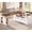 Modern White + Brown, variant on SEDETA L Shaped Electric Standing Desk with Storage, 28.3~47.1" Height Adjustable Office Desk with 4 Drawers and Shelves, 69" Fluted Sit Stand Computer Desk with Power Outlet for Home Office, Black