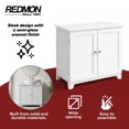 thumbnail image 2 of Redmon Shaker Style Double Door Storage Cabinet, Modern Wooden Furniture, White, 2 of 7