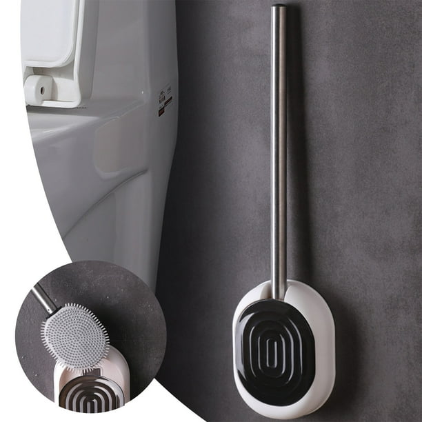 Cepillo de Inodoro con Cerdas, Kit de Limpieza para Inodoro, Cepillo de Limpieza Moderno y Compacto, Cerdas de Mango Largo para El Baño