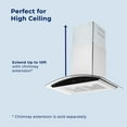 thumbnail image 4 of Hauslane|Chef Series WM-639 30-inch Wall Mounted Range Hood | Contemporary Design Professional Suction | Dishwasher Safe Baffle Filters, 3 Speed Settings, Touch Control Panel, 4 of 12
