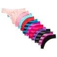 thumbnail image 3 of Alyce Ives Intimates Womens Seamless No Show Thong,Stripe 1, S, 12 Pack, 3 of 3