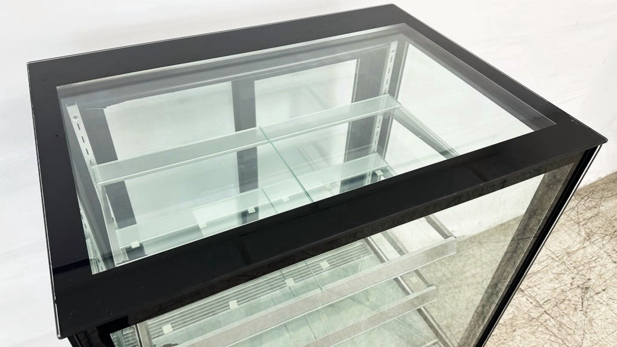 36" Commercial Refrigerated Bakery Display Case, Square Glass Cake Showcase Refrigerator, LED Lighting, ETL Certified