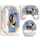 thumbnail image 1 of ABPHQTO Caricatura de Pug un perro que tiene burbujas de baño Flor colorida Divertido azul pálido Negro Marrón pálido 3 piezas Alfombra de baño Alfombra de contorno y tapa de inodoro, 1 of 2