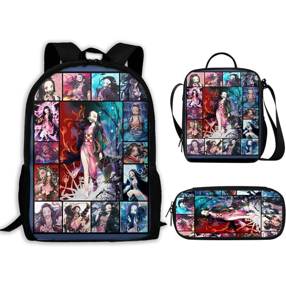 Demon Slayer Backpack 3 PCS Backpack Set QJ1P