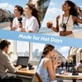 thumbnail image 4 of Fimilo Portable Handheld Turbo Fan, 5000mAh Rechargeable Personal Fan, 100-Speed Mini Fans with LED Display & 90° Foldable for Neck/Desk/Hand, Ideal Gift for Travel Outdoor/Home Mothers Day Gifts, 4 of 5