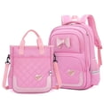 thumbnail image 1 of Bolsos escolares para niñas, 2Pcs mochila de estudiantes con lazo, Eleme, 1 of 3