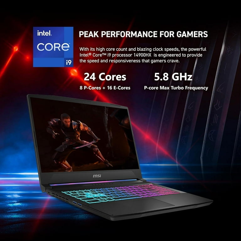 MSI Katana 15 HX 15.6 165Hz QHD+ Gaming Laptop: Intel Core i9