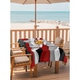 thumbnail image 2 of Outdoor Table Cloth with Umbrella Hole and Zipper, Red Black Ombre Waterproof Rectangle Tablecloth 54"x80", Modern Geometric Moire Abstract Art Washable Table Cover for Outside Party Patio Picnic, 2 of 8