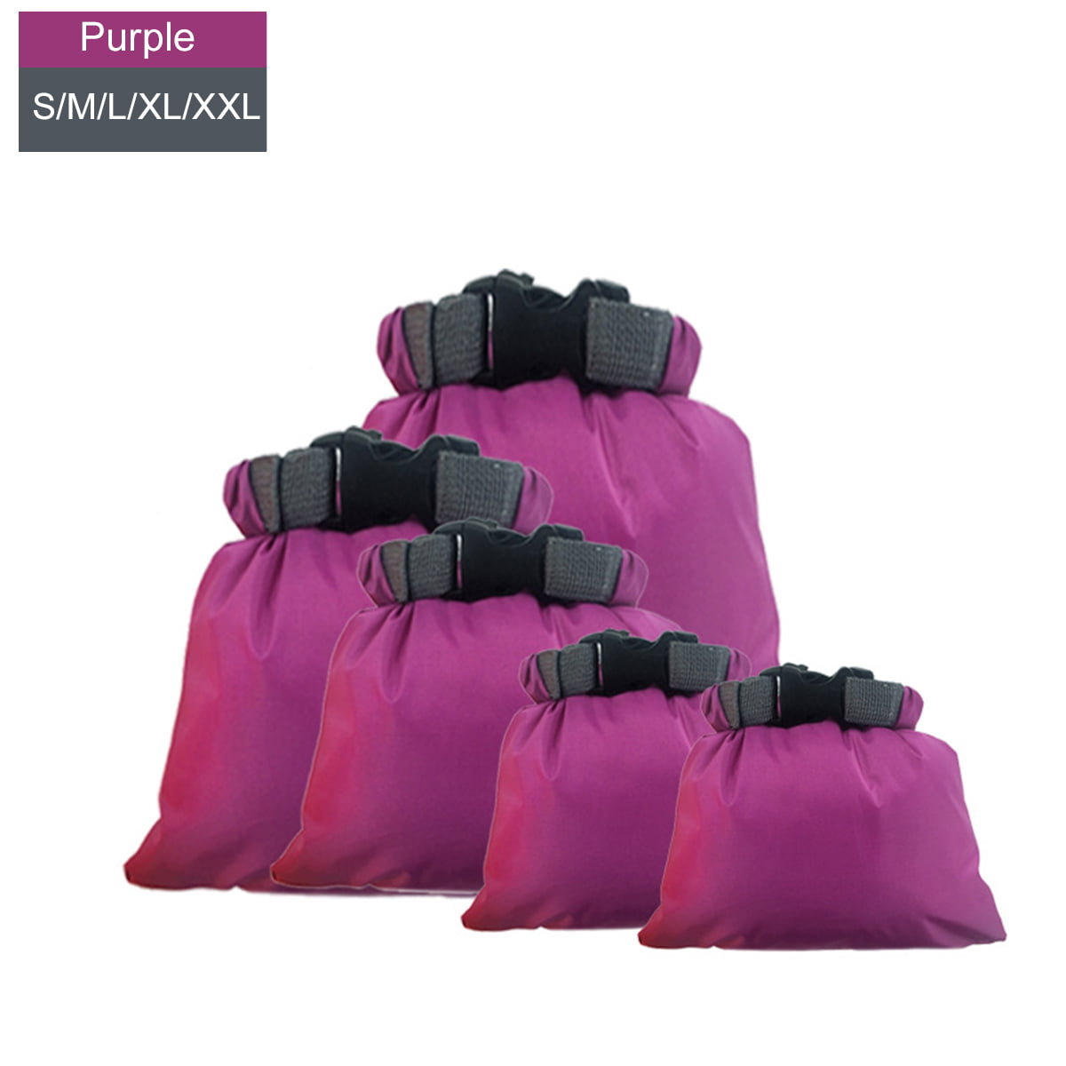 5 PCS Waterproof Bag Set Storage Roll Top Dry Bag Set for Skating Camping Travel 