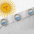 thumbnail image 4 of Manfei Argentinian Flag Kitchen Curtains,Blue White Yellow Black Out Curtains Pack of 2 (42x63 Each), 4 of 7