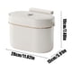 thumbnail image 3 of Basurero Pequeño para Baño, de Pared con Tapa, para Cocina y Baño, Gran Capacidad (9/7 L), Plástico Beige, Diseño Compacto., 3 of 6