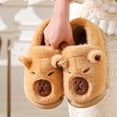thumbnail image 4 of KANG Capybara Slippers For Girls Cozy Indoor Winter Shoes With Sole For Kids, 4 of 4