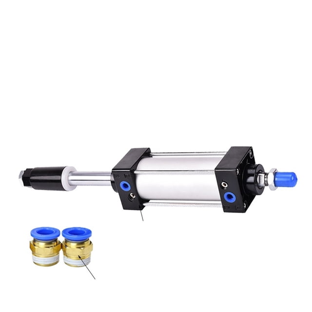 Alésage de Cylindre Pneumatique Standard en Aluminium 40mm Double Action Course Réglable 0-50mm Grande Poussée, Résistant à l'Usure