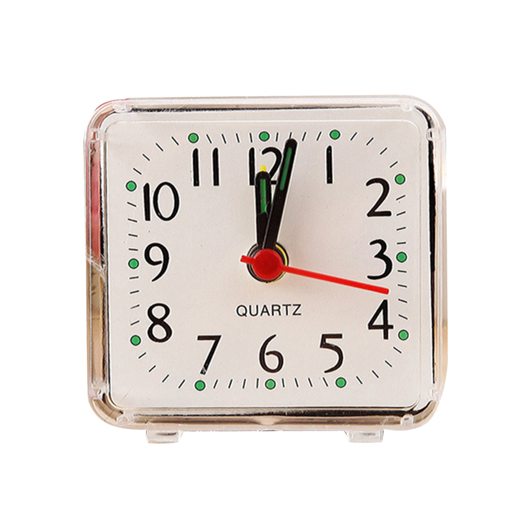 Worallymy Table Quartz Clock Desk Alarm Battery Powered Home Bedroom
