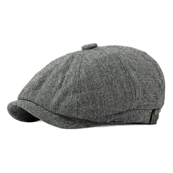 Classic Men's Octagonal Cap Personality Stitching Artistic Youth Peaked Cap British Retro Newsboy Cap Children Beret