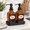 Brushed-black, variant on Brushed Copper 2-Pack Glass Soap & Lotion Dispenser Set with Tray and Stickers
