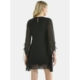 thumbnail image 3 of Time and Tru Women's Tie Sleeve Mini Dress, Sizes XS-XXXL, 3 of 5