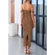 thumbnail image 2 of Vestido largo PRETTYGARDEN para mujer, verano 2025, con hombros descubiertos, 2 of 8