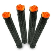 EKIND 4-Pack 12-Round Balls Magazine Clips for Nerf Rival Blaster , Compatible with Apollo XV-700, Zeus XV-1200, Atlas Gun (Black)