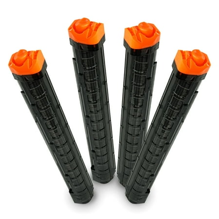 EKIND 4-Pack 12-Round Balls Magazine Clips for Nerf Rival Blaster , Compatible with Apollo XV-700, Zeus XV-1200, Atlas Gun (Black)
