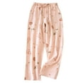 thumbnail image 2 of Wancir Cotton Cute Pajama Pants Women Wide Leg Floral Animals Pajamas Bottoms Lounge PJ Pants Coastal Summer Clothes, 2 of 8