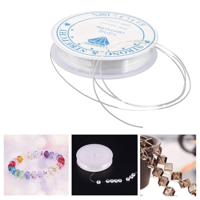 Needle and Thread Kit DIY Jewelry Accessory Kit for Transparent White Fishwire Elastic String Crafting