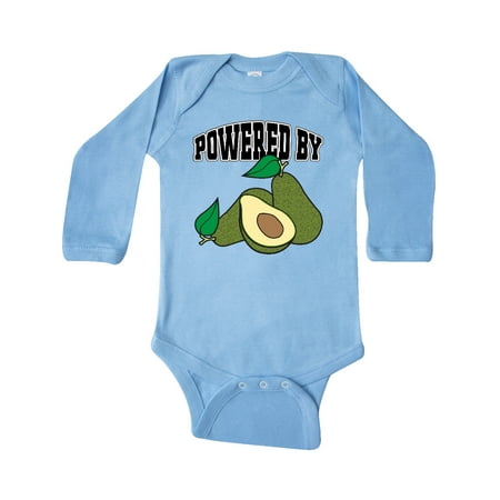 

Inktastic Avocado Powered by Avocados Gift Baby Boy or Baby Girl Long Sleeve Bodysuit